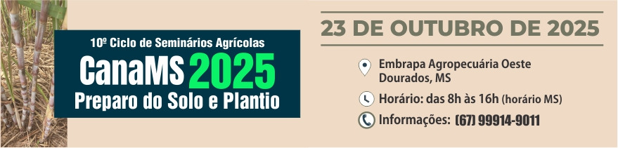 Logo do evento 4º Seminário CanaMS: Preparo do Solo e Plantio - Outubro/2025