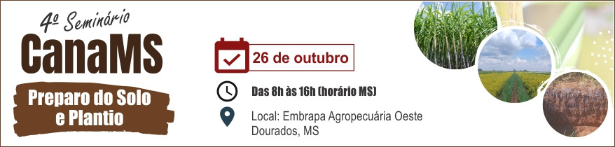 Logo do evento 4º Seminário CanaMS - Preparo do Solo e Plantio