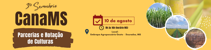 Logo do evento 3º Seminário CanaMS: Parcerias e Rotação de Cultura
