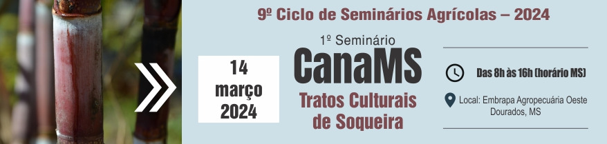 Logo do evento 1º Seminário Cana MS - Tratos Culturais em Soqueiras / 9º Ciclo de seminários Agrícolas 2024