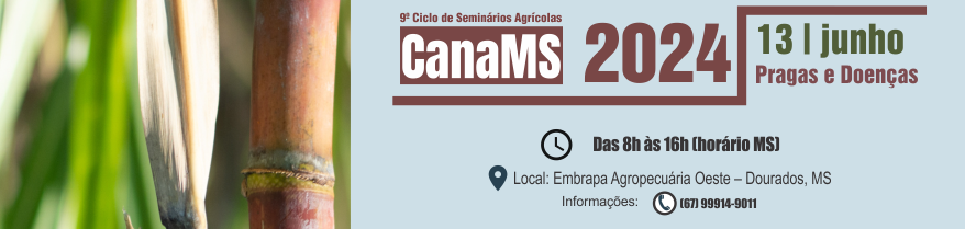 Logo do evento 2º Seminário_CanaMS: Pragas e doenças