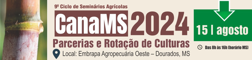 Logo do evento 3º Seminário Cana MS - Parcerias e Rotação de Culturas / 9º Ciclo de seminários Agrícolas 2024